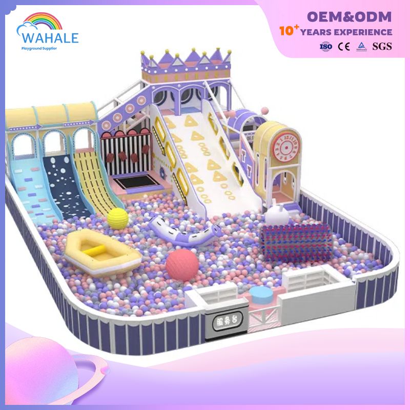 An Indoor Purple Dreamy Castle-themed Customized Children's Playground