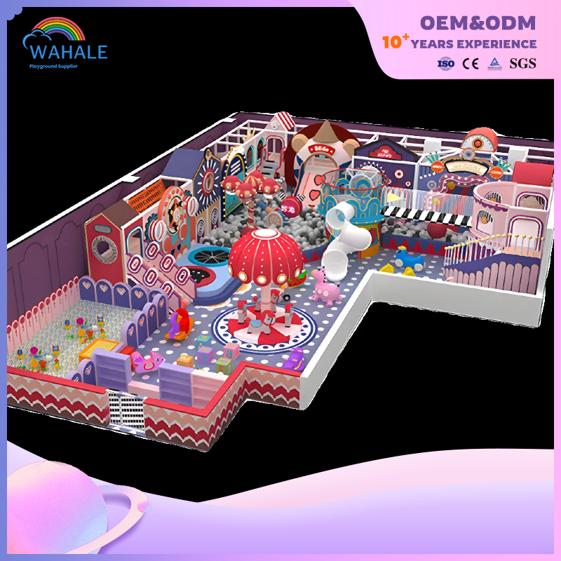 150 Square Meters Indoor Red Castle Custom Playground Children's Color House Modeling Playground Equipment