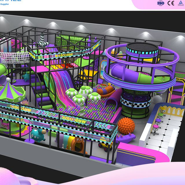 Futuristic 3-Story Mega Play Structure - Commercial Indoor Playground Equipment Supplier