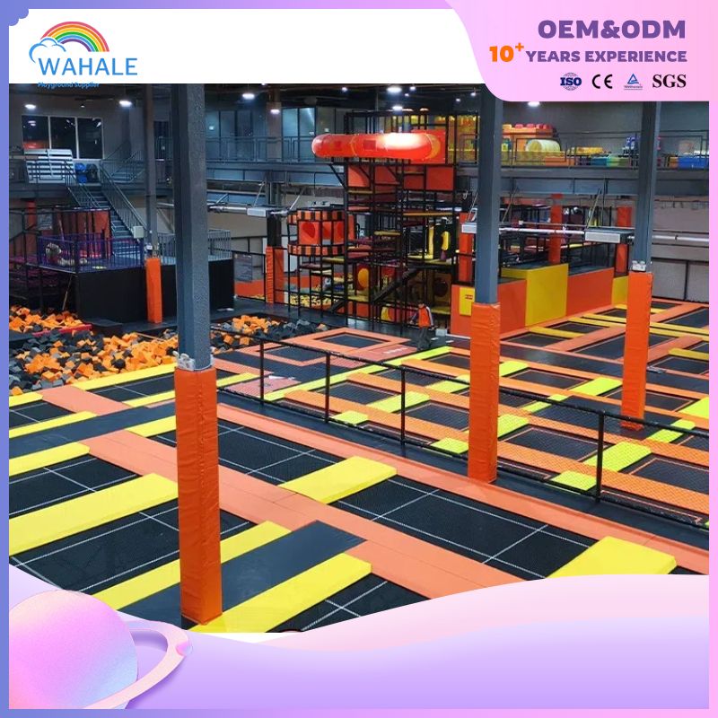 Macaron Color Custom Indoor Children's Trampoline Park Children's Parkour Escape Playground Facilities