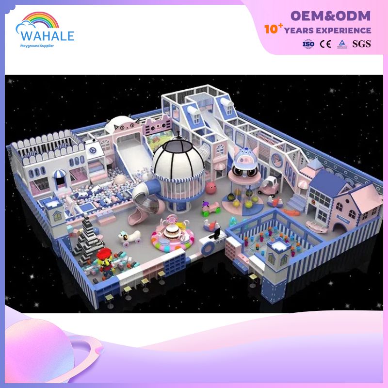 Mall indoor children's cartoon theme customized castle park children's soft installation playground facilities