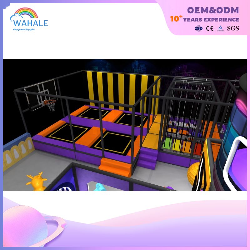 Children's Indoor Adventure Trampoline Park Equipment Custom Indoor Crossing Amusement Park Equipment Factory