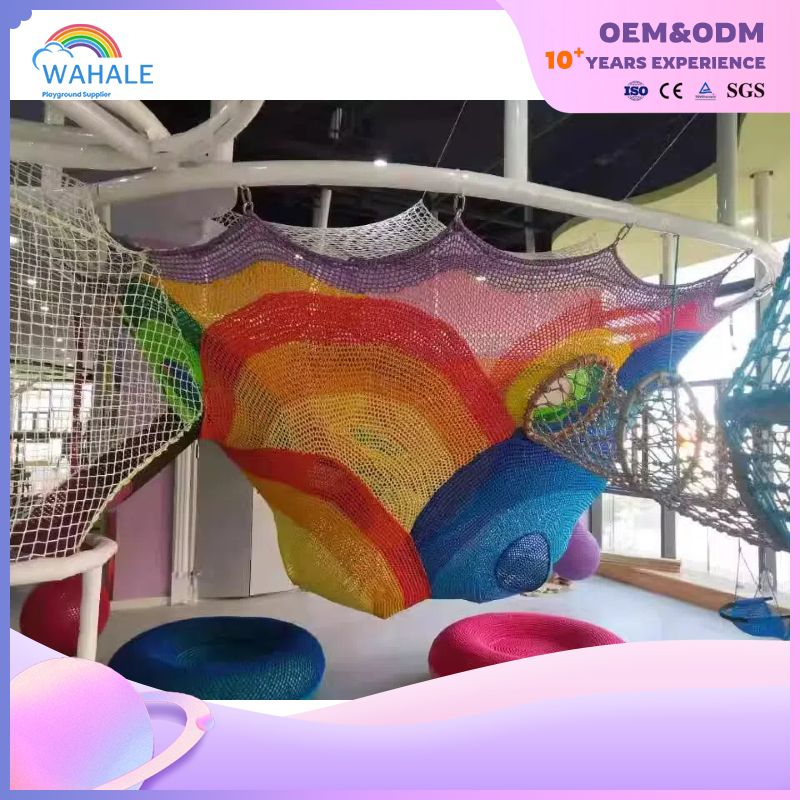 Customized Commercial Rainbow Net Children's Play Area Indoor Soft Game Set Children's Play Equipment Wholesale
