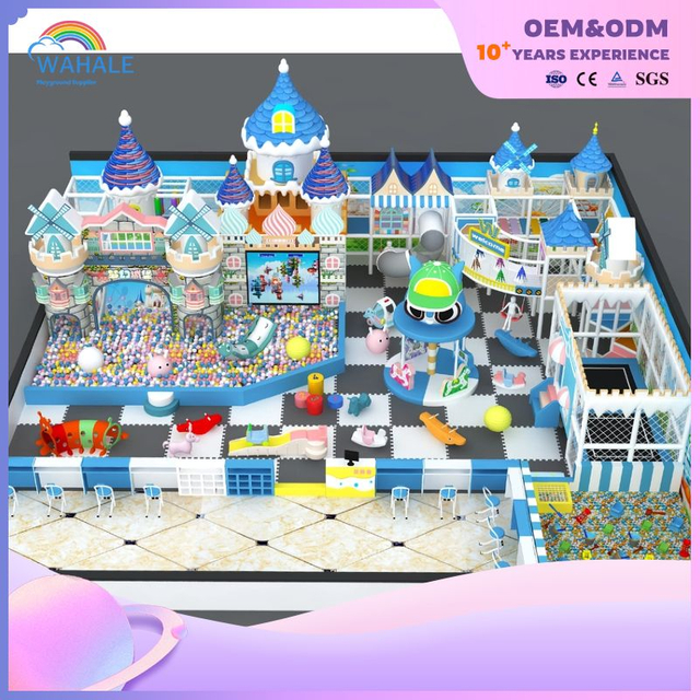 Blue Castle Theme Fun World Soft Modular Indoor Playground Children's Playground Equipment