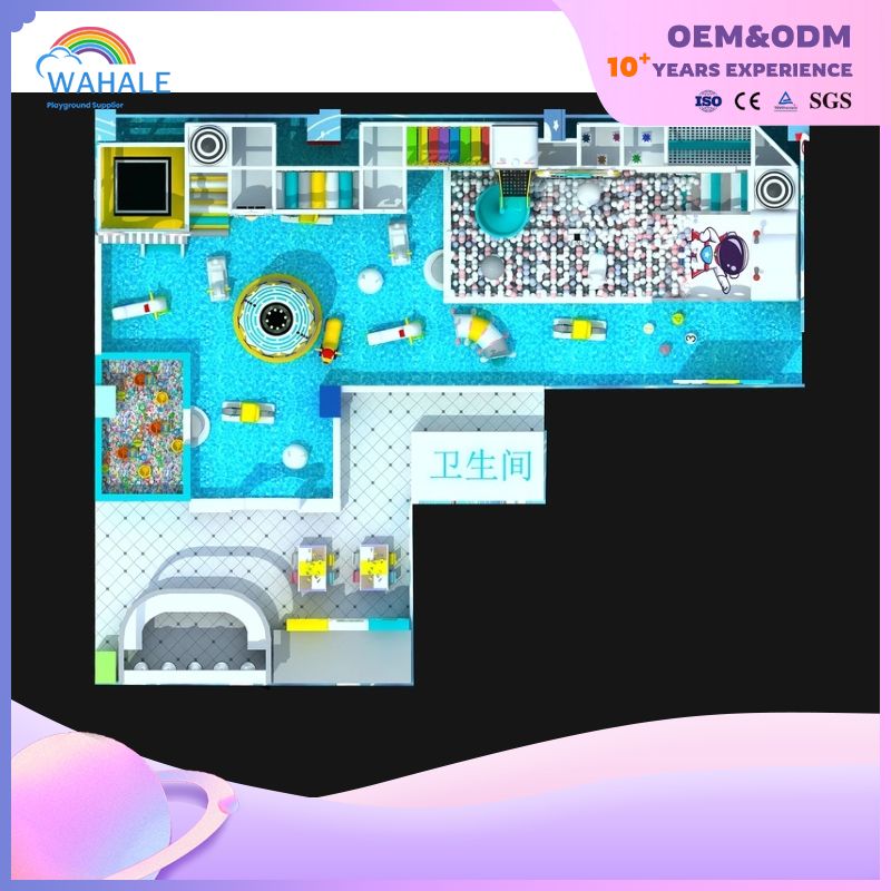 Astronaut Theme Customized Children's Playground Indoor Blue Color Amusement Park Equipment Wholesale
