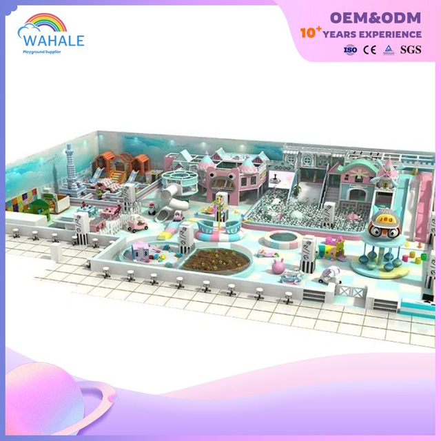 Mall indoor blue green customized children's cartoon soft installation amusement park equipment wholesale