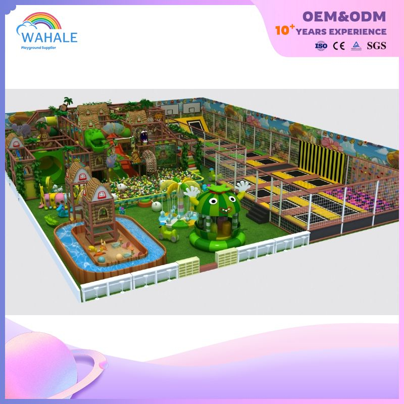 Jungle-themed Children's Amusement Park Adventure Close Indoor Castle Playground Equipment Sales
