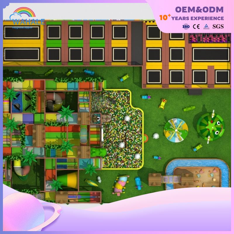 Jungle-themed Children's Amusement Park Adventure Close Indoor Castle Playground Equipment Sales
