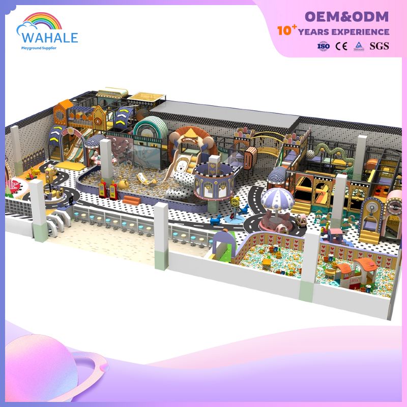 Fun Entertainment Children's Indoor Playground with Fun Ball Track Sliding Climbing Equipment