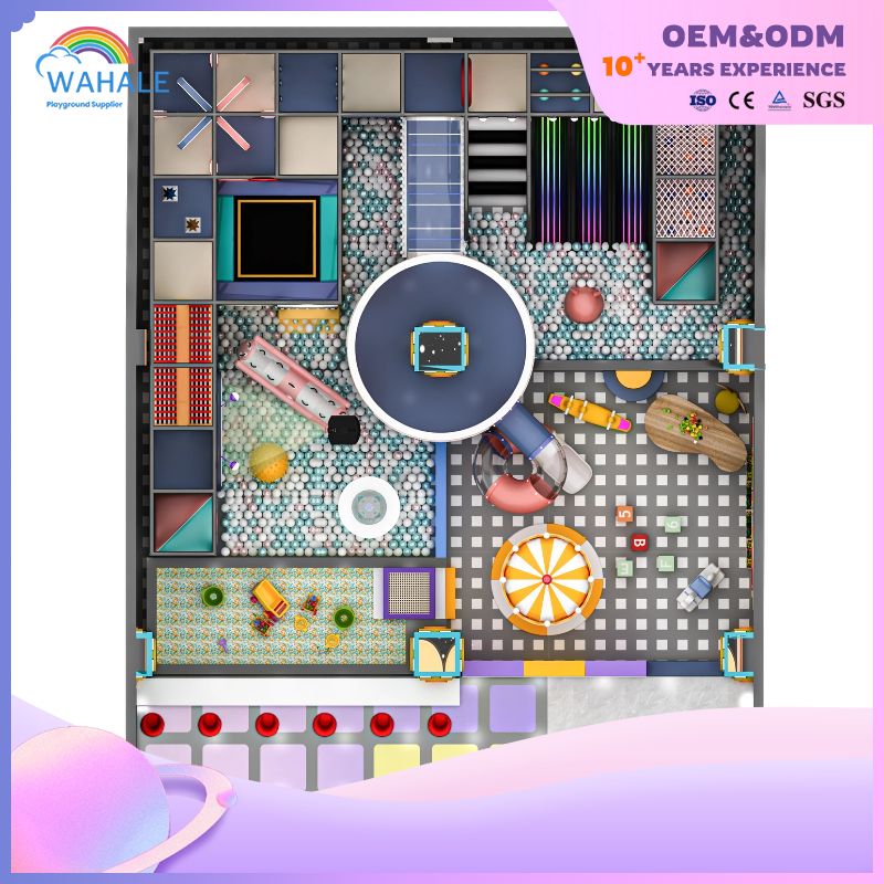 Macaron Bright Color Entertainment Fun Combat Soft Installation Gaming Equipment Indoor Playground Amusement Park