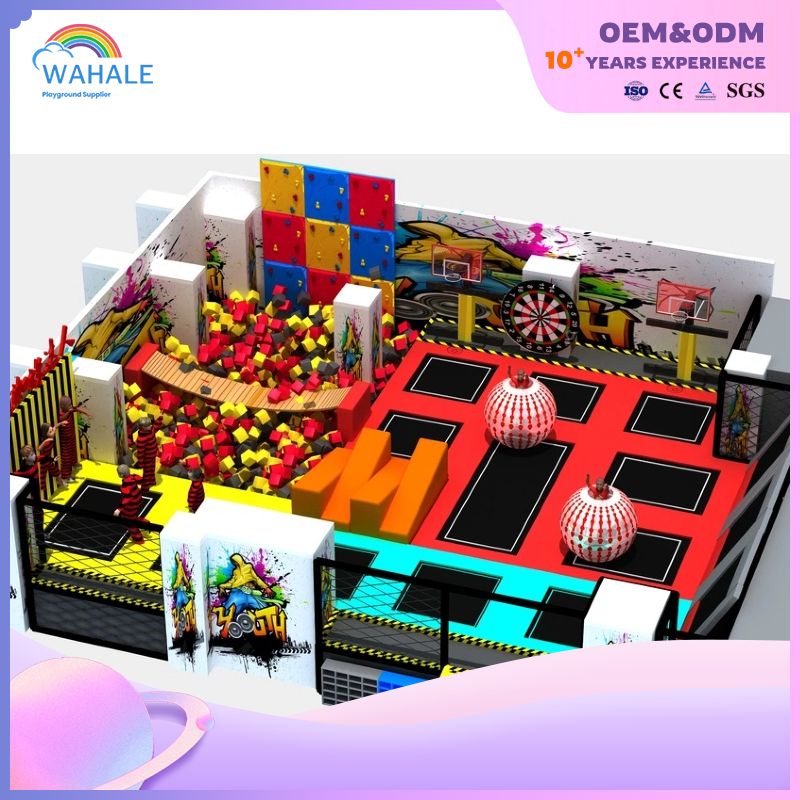 Fun Dopamine Color Park Twisted Walls Adventure Sports Park Ride Equipment Customized