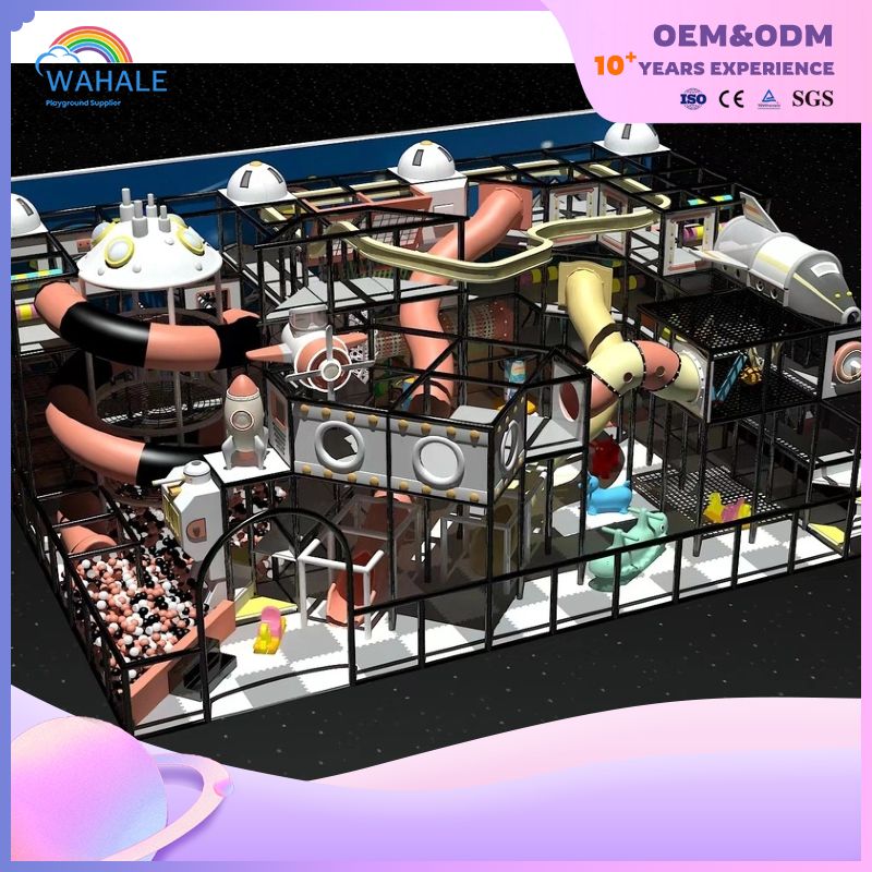 Macaron Theme Indoor Playground Ninja Sports Complex Indoor Adventure Park