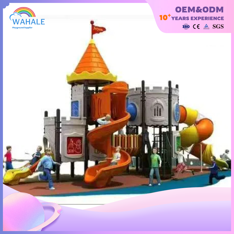 Park Outdoor Crown Modeling Custom Children's Orange Theme Playground Equipment Dealer