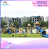 Blue Castle Modeling Customized Residential Outdoor Children's Slide Park Equipment Wholesale
