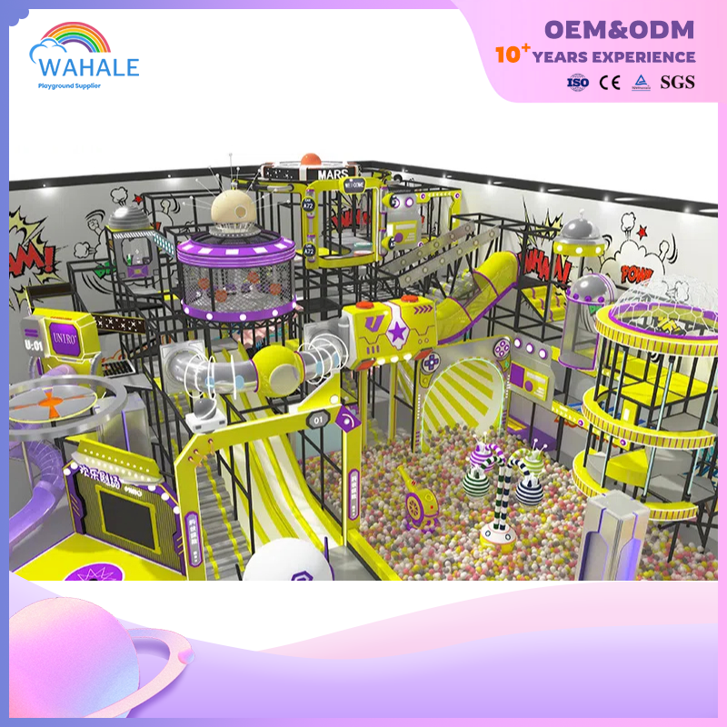 Sales Center Indoor Yellow Space Theme Custom Soft Decoration Children's Playground Equipment Dealer