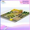 Kindergarten Indoor Yellow Soft Parkour Trampoline Jumping Sports Playground Equipment Dealer