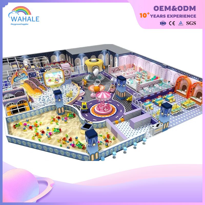 Customized Kindergarten Candy Cartoon Children's Playground Indoor Soft Purple Children's Amusement Park
