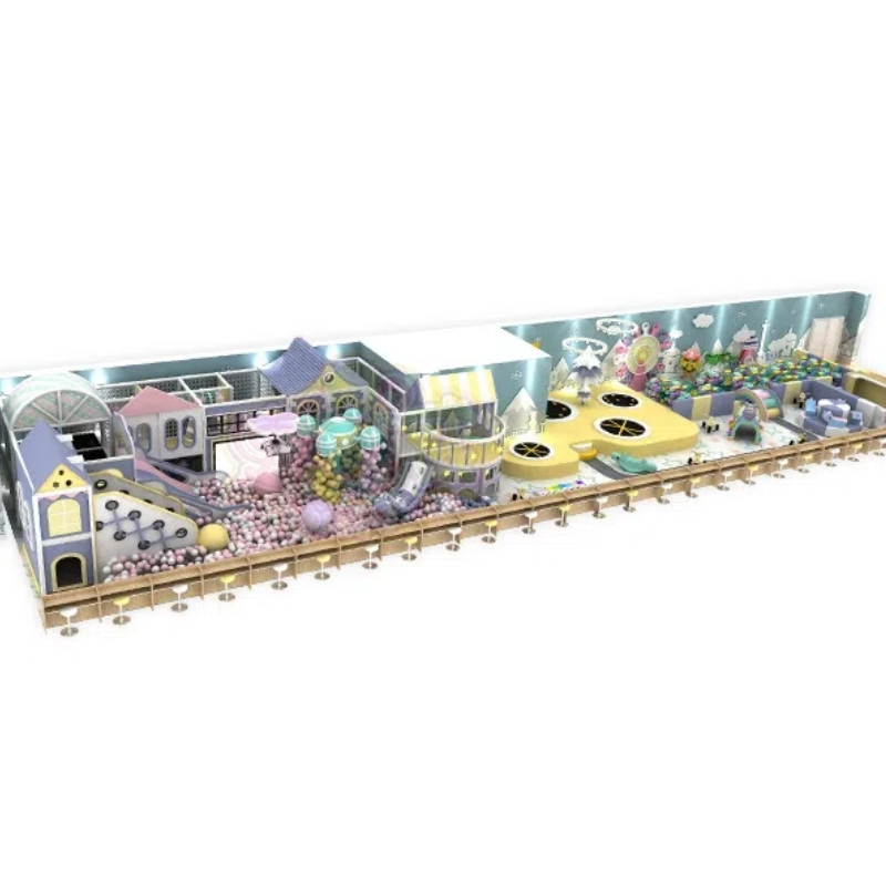 Castle shape rotating soft platform