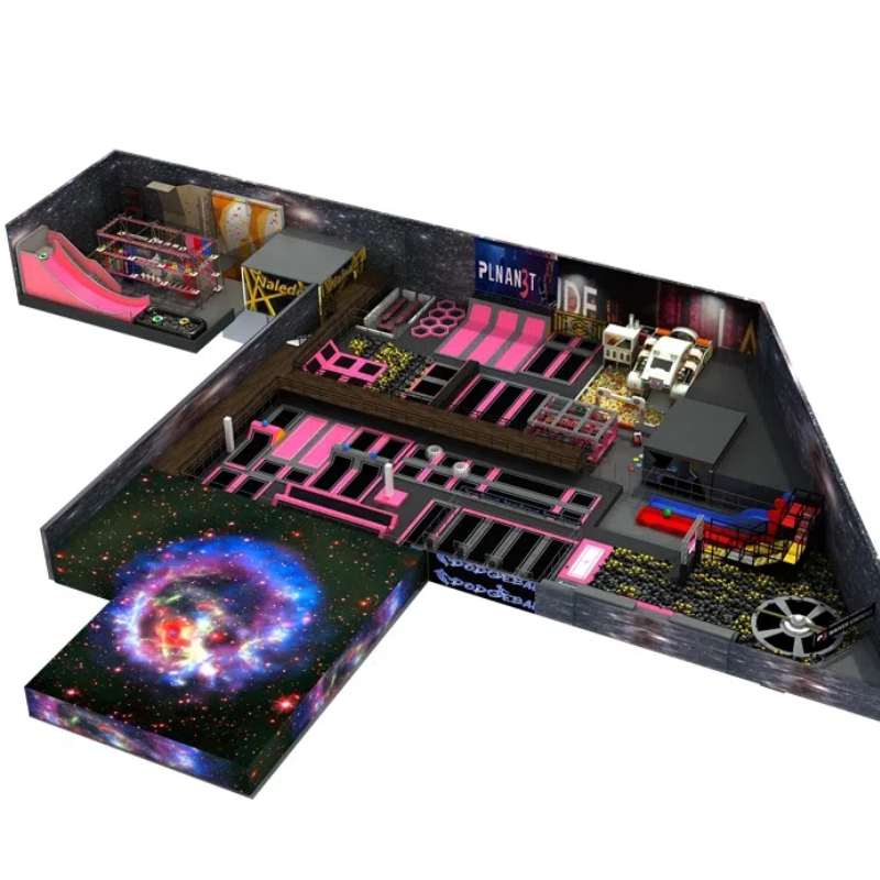 fluorescent pink children's flying slide