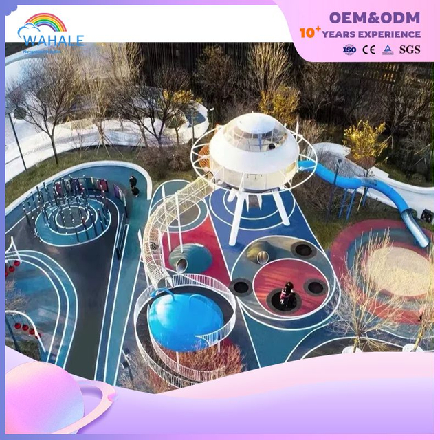 Space Theme Customized Outdoor Children's Sports Playground Scenic Area Outdoor Rocket Shape Park Equipment Factory