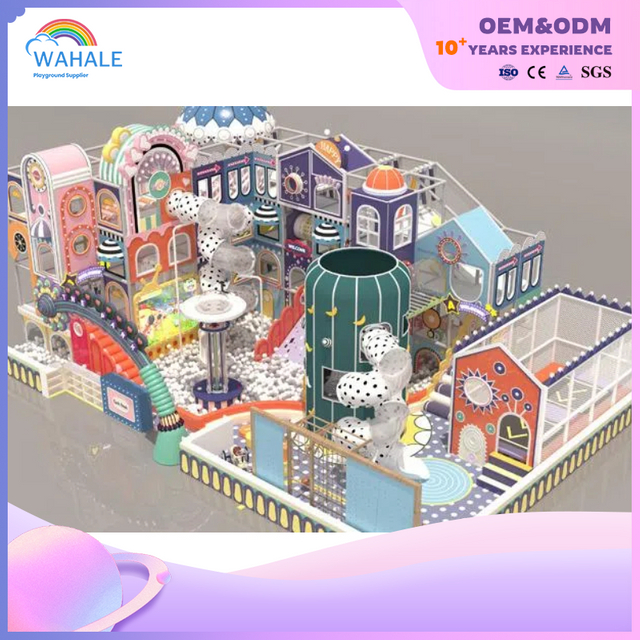 Early Education Center Indoor Couleur Castle Shape Children's Soft Maze Playground Aground Aground