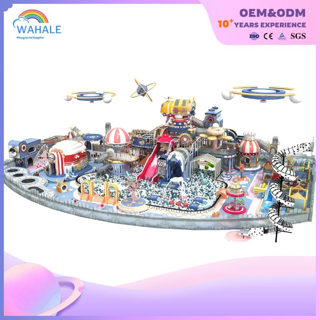 Blue Castle Theme Customized Children's Playground Soft Installation Space Indoor Park Equipment Supplier