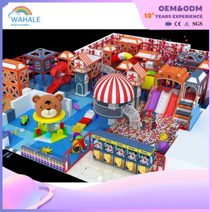 Cartoon Bear Theme Customized Children's Playground Facilities Indoor Macaron Color Soft Installation Park Facilities