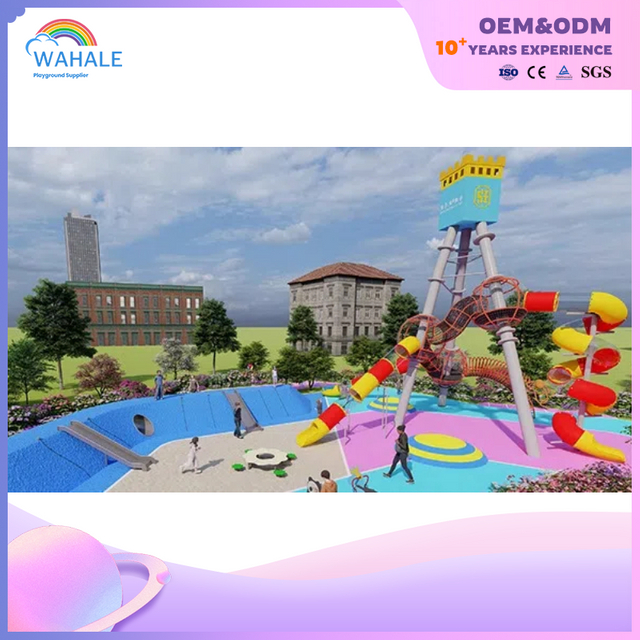 Scenic Spot Outdoor Color High-rise Castle Modeling Children's Playground Equipment Wholesale