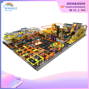 Mall Indoor Yellow Robot Theme Customized Children's Physical Training Trampoline Parkour Playground Equipment