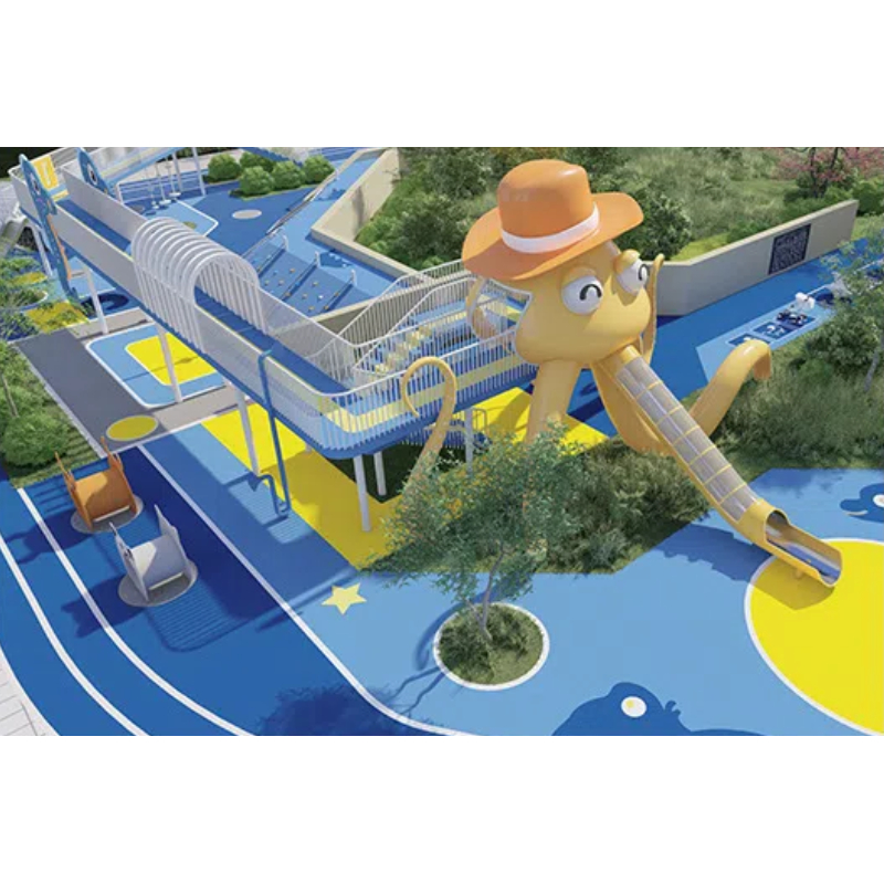 Blue seahorse shape rubber runway