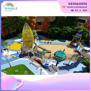 Rocket Shape Custom Children's Playground Outdoor White Space Theme Playground Equipment Wholesale