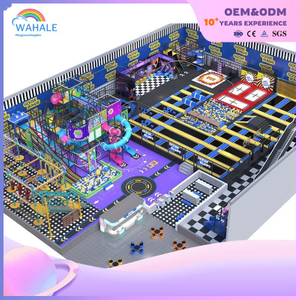 Purple Custom Children's Expansion Playground Indoor Soft Physical Training Trampoline Park Facilities