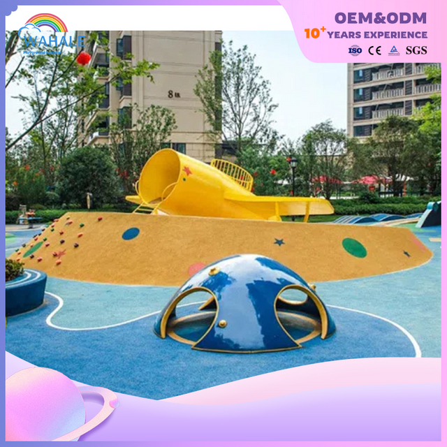 Community Outdoor Cartoon Aircraft Modeling Custom Children's Playground Equipment Wholesale