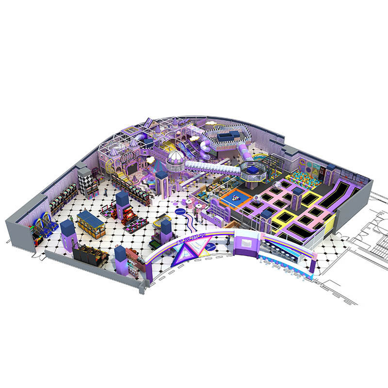 Purple trampoline shooting game