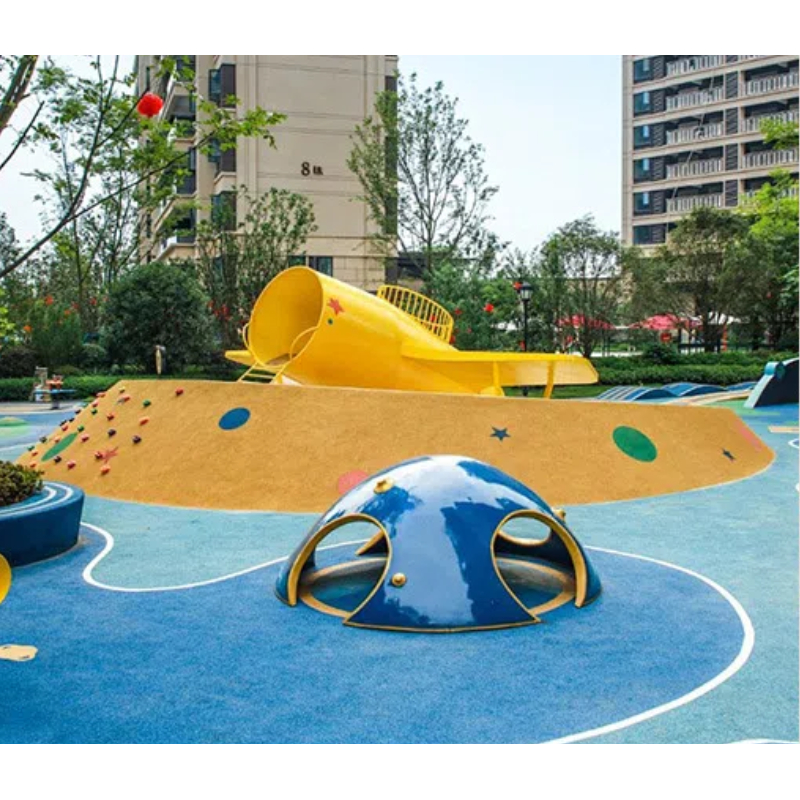 Colorful cartoon climbing slope