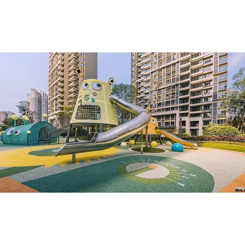 Stainless steel curved slide