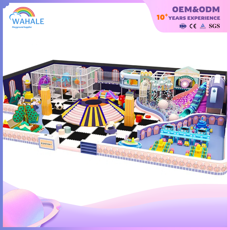 Sales Center Interior Purple Candy Theme Customized Soft Decoration Parent-child Interactive Children's Playground Equipment