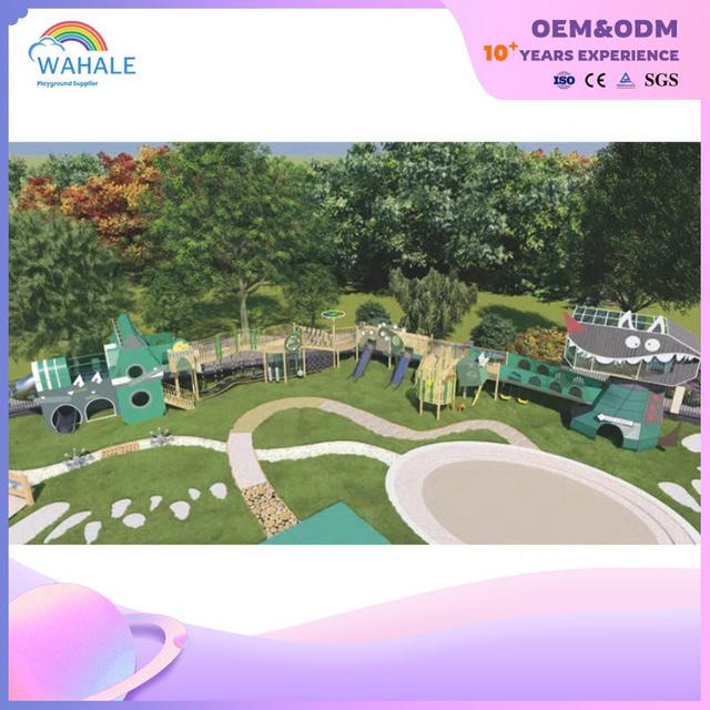 Large Scenic Area Outdoor Red Wine Modeling Playground Customized Children's Cartoon Wolf Modeling Park