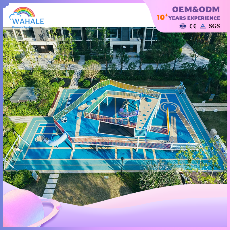 Sales Center Outdoor Blue Children's Playground Customized Children's Unpowered Park Equipment Dealer