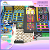 Mall Interior Color Department Custom Children's Parkour Trampoline Park Equipment Builder