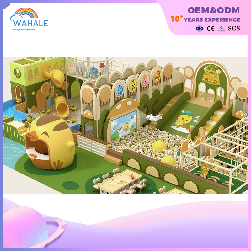 Sales Center Outdoor Green Forest Theme Customized Children's Playground Equipment Builder