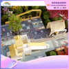 Early Education Center Outdoor Yellow House Shape Playground Customized Wooden Maze for Children