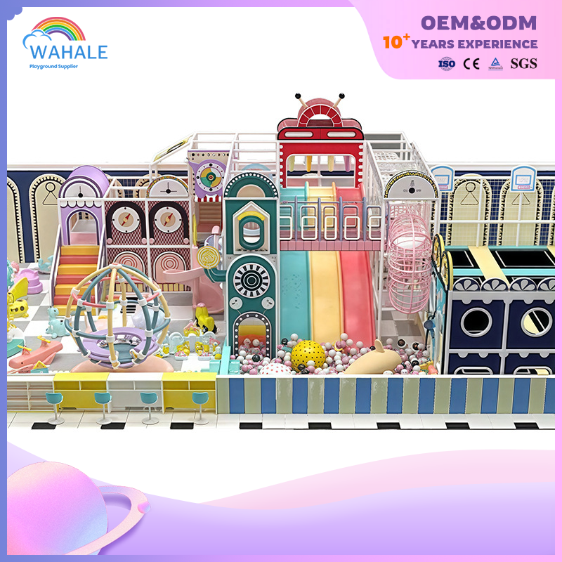 A 210-square-meter Indoor Colorful Robot-shaped Customized Children's Maze Playground Equipment in A Shopping Mall