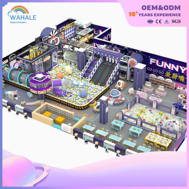 Purple Space-themed Custom-made Children's Soft Furnishings And Playground Equipment in The Sales Center