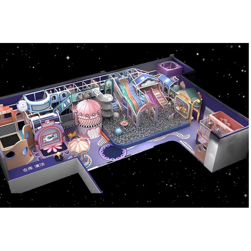 Three-color wave children's slide builder