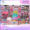 Custom-made Soft Furnishings And Playground Equipment in The Shape of Pink And Purple Cartoon Animals for Kindergartens