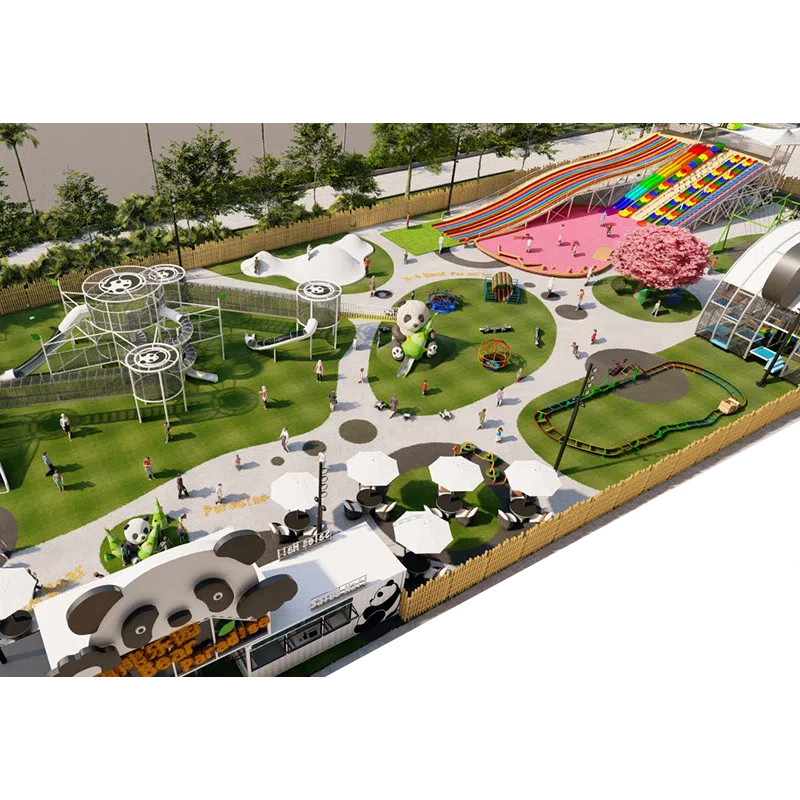 Colorful plastic flying slide