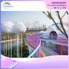 Scenic Area Outdoor White Cloud Shape Custom Playground Children's Colorful Wooden Crossing Park Facilities