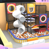 Compact Indoor Playground Starter Kit | S-Shape Spiral Slide, Trampoline & Ball Pool | Ideal for Small Business Investment