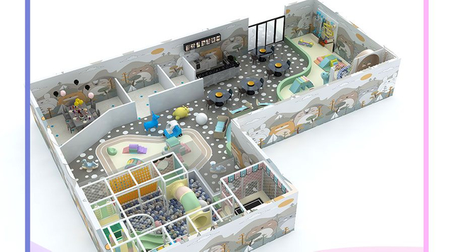 Modern Kids Play Zone: Multi-Activity Playground with Ball Pool & Science Wall | Party & Rest Areas | For Ages 5-12